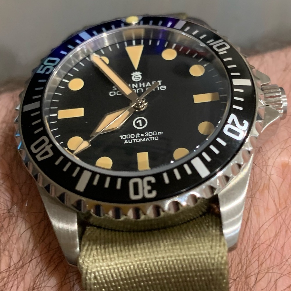 Steinhart Ocean Vintage Military 39 Dive Watch Sapphire 300m Swiss Automatic